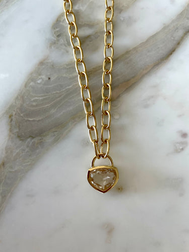 Large Topaz Paperclip Chain