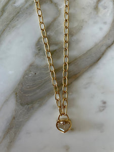 Large Topaz Paperclip Chain