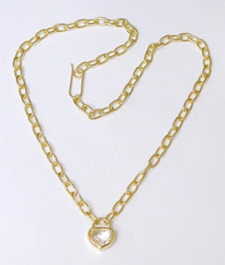 Large Topaz Paperclip Chain