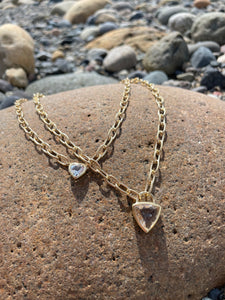 Large Topaz Paperclip Chain