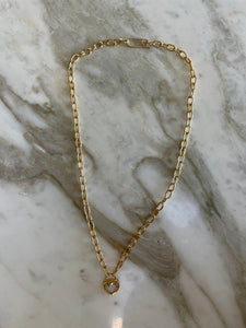 Large Topaz Paperclip Chain