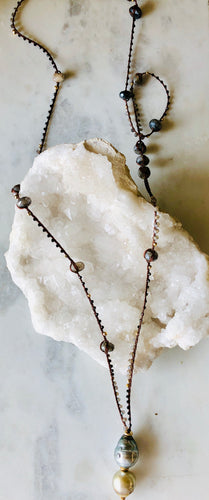 Tahitian Pearl and South Sea Golden Pearl Necklace