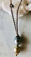 Load image into Gallery viewer, Tahitian Pearl and South Sea Golden Pearl Necklace