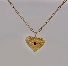 Load image into Gallery viewer, Heart Garnet Necklace