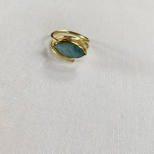 GOLD AQUA RING