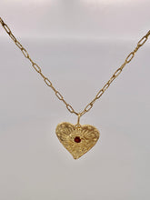 Load image into Gallery viewer, Heart Garnet Necklace
